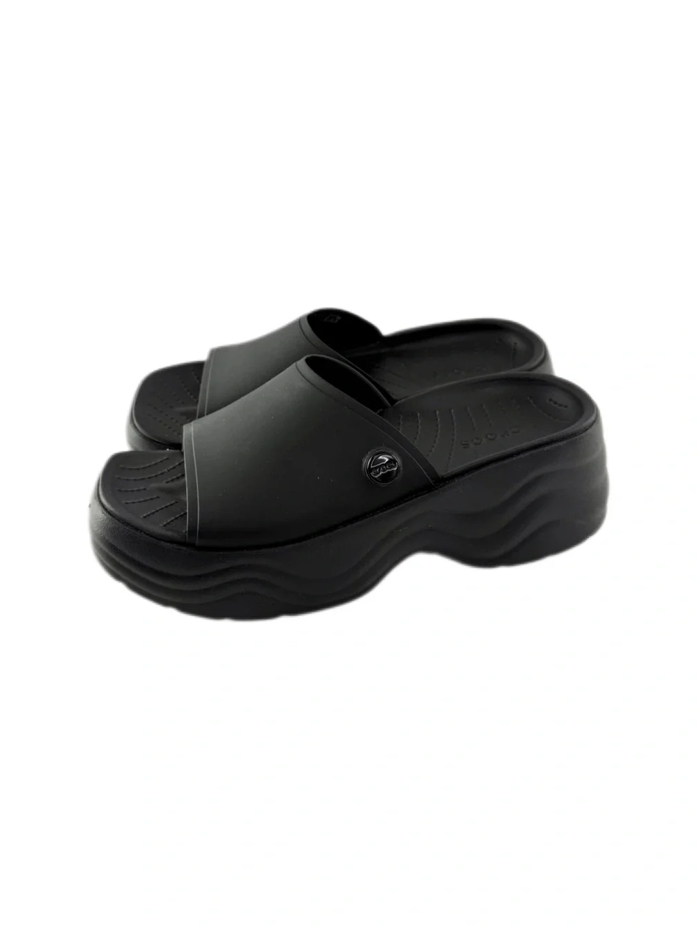 CROCS Skyline Platform Chunky Slide Sandals Black Women’s 6